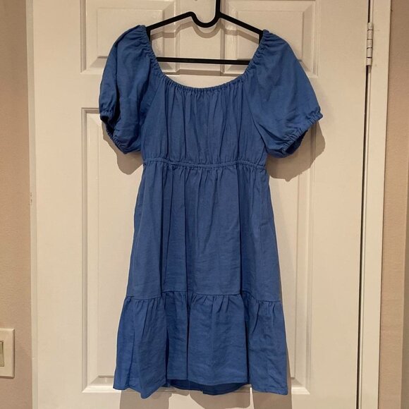 Love Tree Linen Blend Mini Dress - Picture 1 of 3
